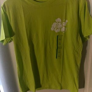 Smiley World Girls Large (10 - 12) Bright Green Graphic T-Shirt New With Tags